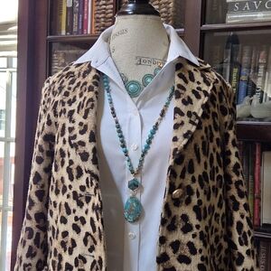 Dylan - Long "Kenzie" Turquoise Stone Pendant Necklace